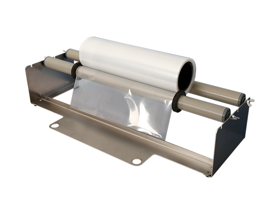 Film roll holder ISM - Ensures smooth unwinding of the tubular film. 2 Versions available: Film roll holder for placing behind the ISM at a table, or the Film roll holder to be mounted on the Support stand. Note: make sure you order the ISM including knife function.
 

