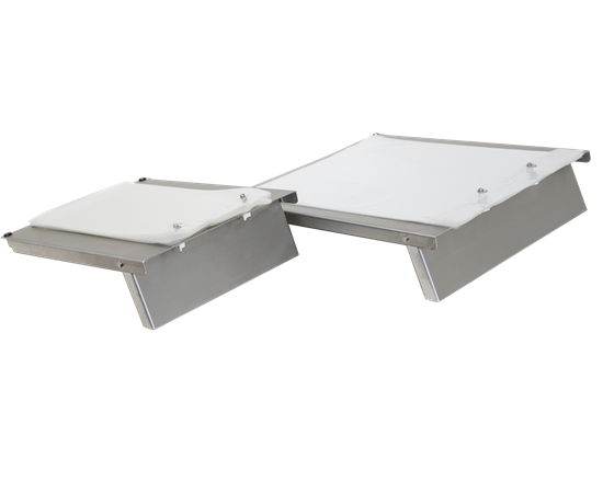 Work table for GPS - Stainless steel work table for the Audion GPS heat sealer. Available for the 200 and 300 version in short or standard sized version. Allows you to place your items and bag at the same height as the sealing bar to work more easier and efficient.