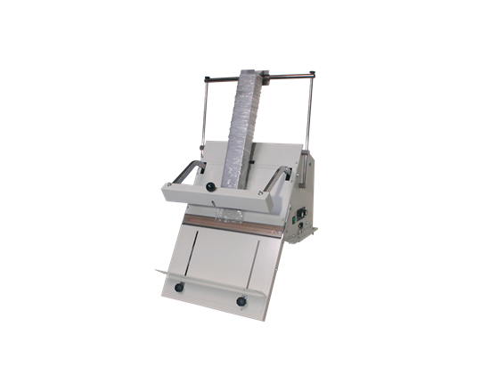 Pandyno - The most simple manual bagging machine. Equipped with a support for mounting your desired filling chute. The filling chute needs to be covered with tubular film to produce quick and efficiently filled bags. Easy and light-weight operation by pressing the seal arm to start the cycle.
