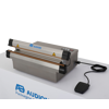 Industrial Sealmaster ISM - The Master among the smaller tabletop sealers: industrial, but electrical driven. Producing a powerful and strong (bi-active) 5 mm seal, enabling to seal thicker materials as well. Sealing and cooling time can precisely be set in the digital control panel. Designed for packaging parts and food, provided with a heavy duty covering and seal wire tensioners which accomodate intensive sealing. 3 Years warranty (excludes wearing parts).