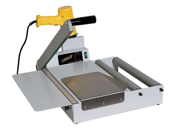 161 B Shrink sealer - Clever designed single arm I-bar shrink wrap sealers. Suitable for manually shrink sealing all kind of products. Equipped with a sealing/cutting wire, which seals and cuts the shrink film in one simple and efficient operation. Maximum seal length: 430 mm