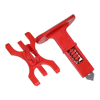 Meshouder compleet - Deze verende meshouder inclusief mes is gemonteerd op de Audion Sealkid, Sealboy, Sealboy Magneta, Magneta en Industrial Magneta tafelmodel sealers. Het op voorraad houden van dit reserveonderdeel draagt bij aan een hoge verpakkingskwaliteit en continuïteit van uw productieproces.