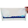 Seal check vloeistof - Kleurstofpenetratietest om de betrouwbaarheid van de afdichting te controleren. Een blauwe vloeistof om de gehele seal te onderzoeken. De vloeistof wordt gelijkmatig over de hele lengte van de afdichting in de zak verspreid.