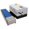 D 545 Bandsealer - The D 545 bandsealer is a flexible continuous bandsealer available in both vertical and horizontal design. Made in Germany, standing for high quality and durability. This band sealer has a temperature controller with a digital readout and includes an automatic cool down function. The integrated conveyor belt is adjustable accommodating larger products. The throughput speed of 10 meters/minute make the D 545 ideal for implementation in medium-duty packaging in food and non-food. 