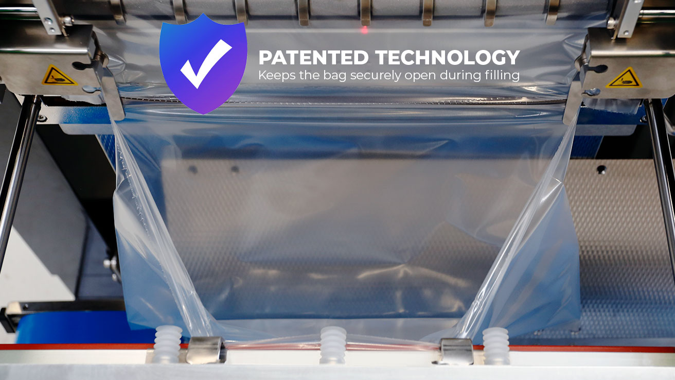 Patented technology - Bag open system Speedpack