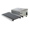 Roller table for Contimed D 660(V)/D 662/ D 666 - The Roller table is ideal to guide the pouches more easily through the validatable rotary sealers (Contimed series). Extra support of the pouches will accommodate to make a straight seal, especially when pouches have more weight (the weight of the pouches will not have a direct impact anymore on the smooth processing of the pouches running through the heating elements when being supported).




