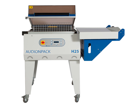 Audionpack H25 - De Audionpack H25 koepelsealmachine is de grote broer van de Audionpack H20. Met een seallengte van 560 mm kunnen grotere producten eenvoudig verpakt worden. De koepelsealmachine combineert de meest recente technologie met een ingenieuze constructie om zo de perfecte verpakking te bereiken!