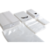 Polythene LDPE bags - Polythene bags for repackaging and/or product bundling, convenient for versatile use. The bags are transparant and have a bottom seal. They are 100% recyclable and come in white boxes. All LDPE bags are food safe. Thickness 50 micron (medium strength).