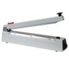 Eco sealer - Una saldatrice a impulsi di base che genera una saldatura da 2 mm per buste di PE/PP o per film tubolare in polietilene. Il coltello opzionale permette di realizzare buste personalizzate di qualsiasi lunghezza. Progettata per la saldatura di volumi piccoli (non adatta alla produzione industriale o all'uso ripetitivo). Lunghezza massima della saldatura disponibile: 400 mm.