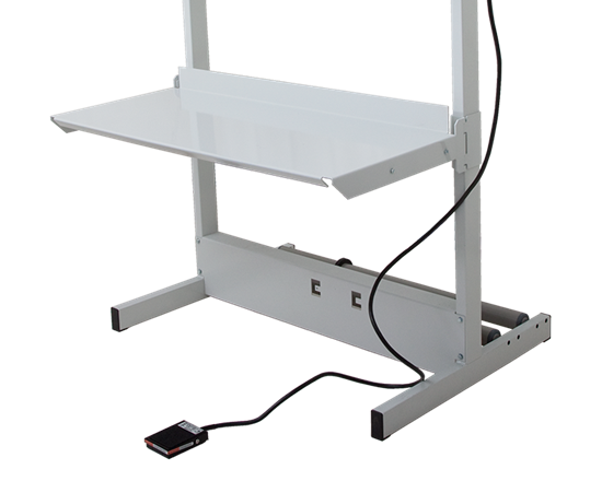 Bag support (horizontal) for Industrial Magneta - Horizontal bag support to support heavier or voluminous bags. This horizontal bag support facilitates an upright position of the bag. Note: should be ordered together with the Support stand and Angle Device Magneta. Only suitable for Magneta Industrial (= motorized version).