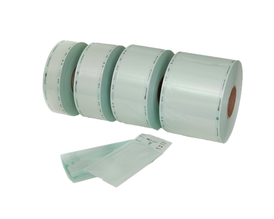 Medical paper rolls - Audion medical paper tubular film for medical packaging.  This laminate on roll is made of transparent film and paper, so that the content of each bag is clearly visable. Suitable for steam sterilisation.
