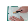 Sample cutter - Convenient tool for seal specimen creation.
A twin blade cutter for easily cutting out a 15 mm wide sample in order to execute a peel test.