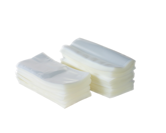 Vacuum bags - Audion supplies a wide variety of excellent quality vacuum bags to guarantee the freshness of your product and to enhance its presentation. Apart from our standard vacuum bags we also supply vacuum bags designed with an "easy-open" strip for convenient opening of the vacuumed bag. All vacuums bags are transparant, made of polyamide (PA) and polyethylene (PE), sealed at the bottom (no side seals), creating an attractive packaging.