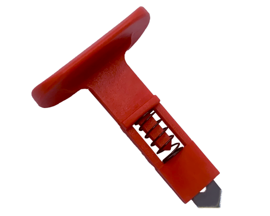 Portacoltelli completo ISM - Questo portacoltello caricato a molla comprensivo di coltello è equipaggiato sulle sigillatrici Audion Sealmaster (ISM(S)K). Mantenere questo pezzo di ricambio in stock contribuisce ad un'elevata qualità dell'imballaggio e alla continuità del processo produttivo.